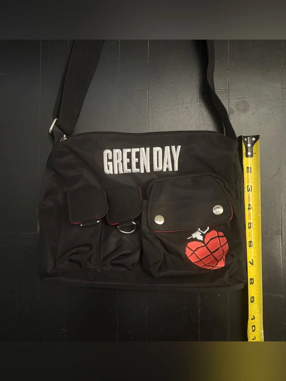 Vintage 2004 GREEN DAY American Idiot Era Messenger Bag Punk Rock Band Y2K